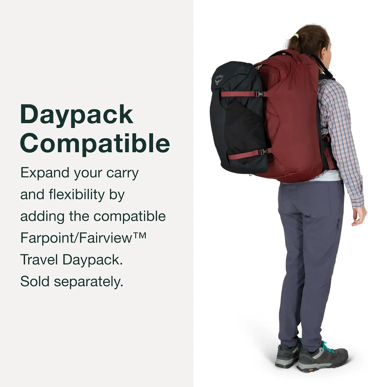 Osprey Fairview 40L Women's Travel Backpack, Zircon Red
