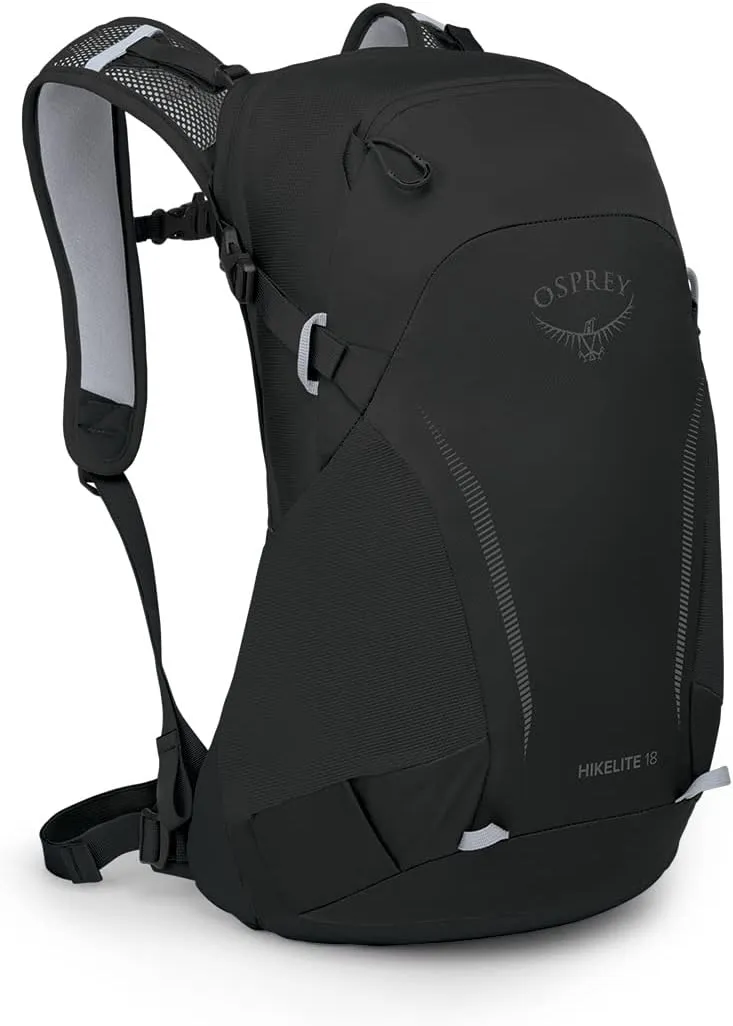 Osprey Hikelite 18L Unisex Hiking Backpack, Black