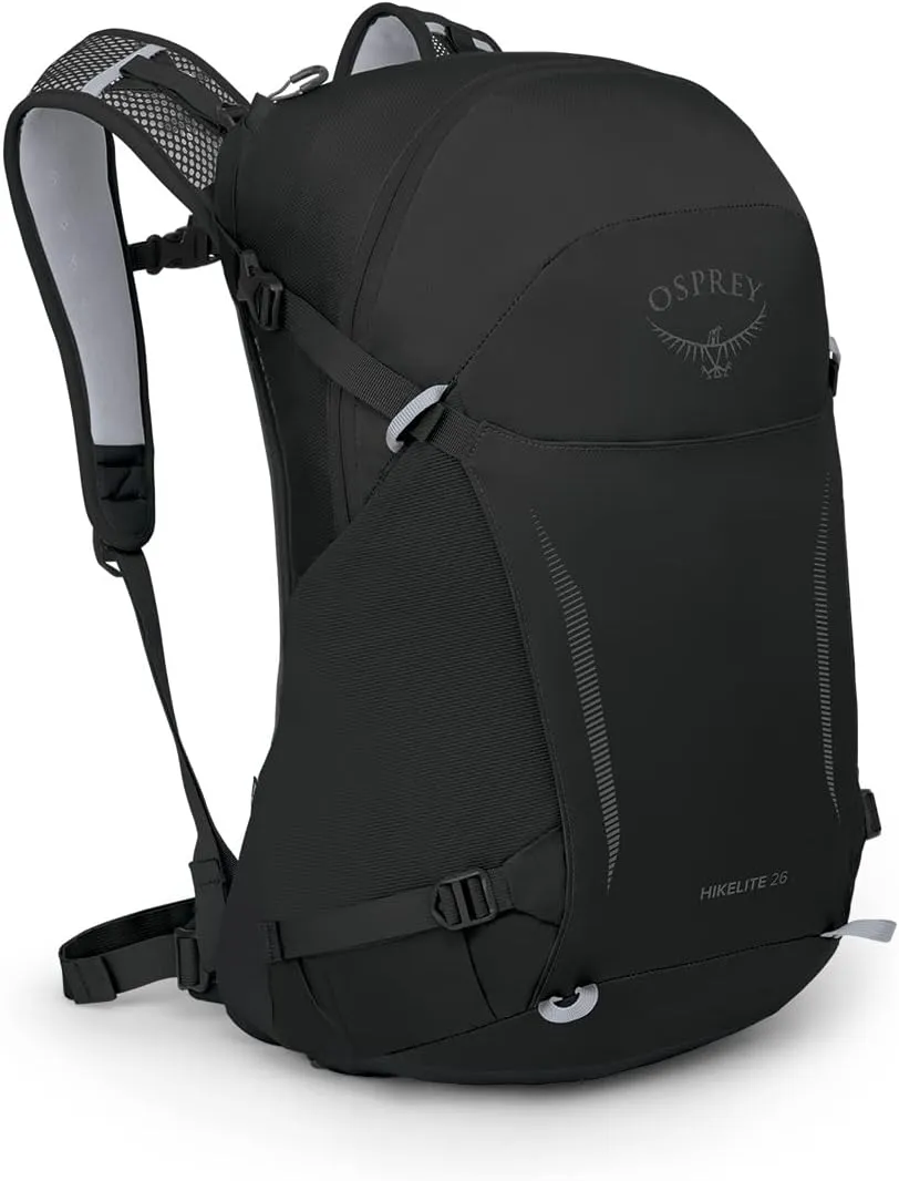 Osprey Hikelite 26L Unisex Hiking Backpack, Black