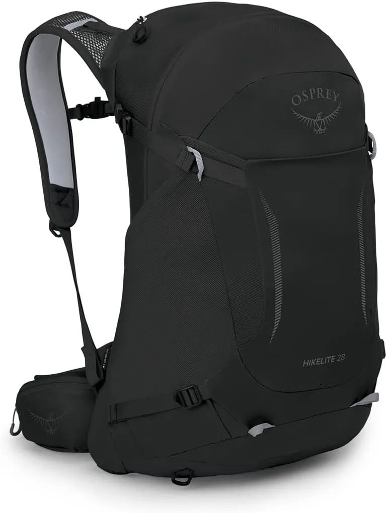 Osprey Hikelite 28L Unisex Hiking Backpack, Black, Medium/Large