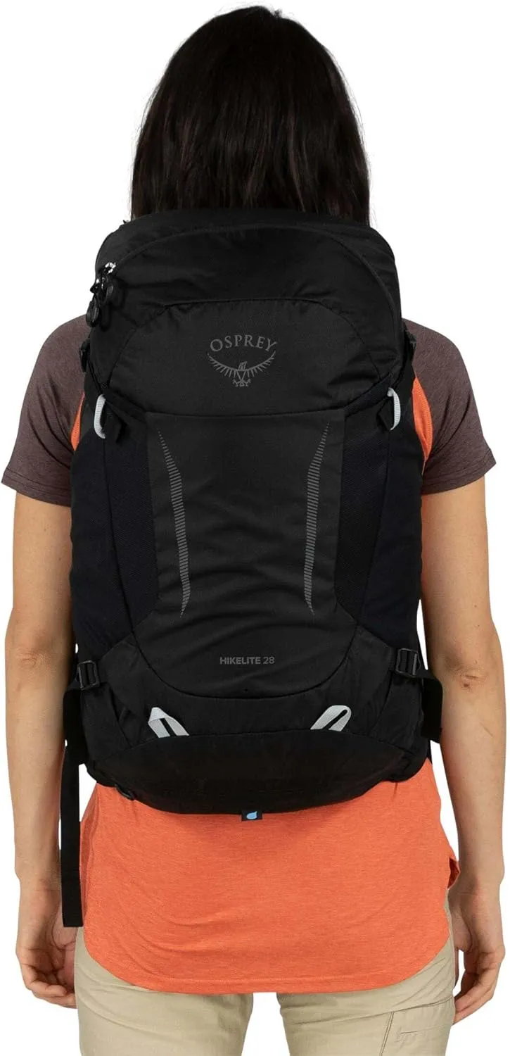 Osprey Hikelite 28L Unisex Hiking Backpack, Black, Medium/Large
