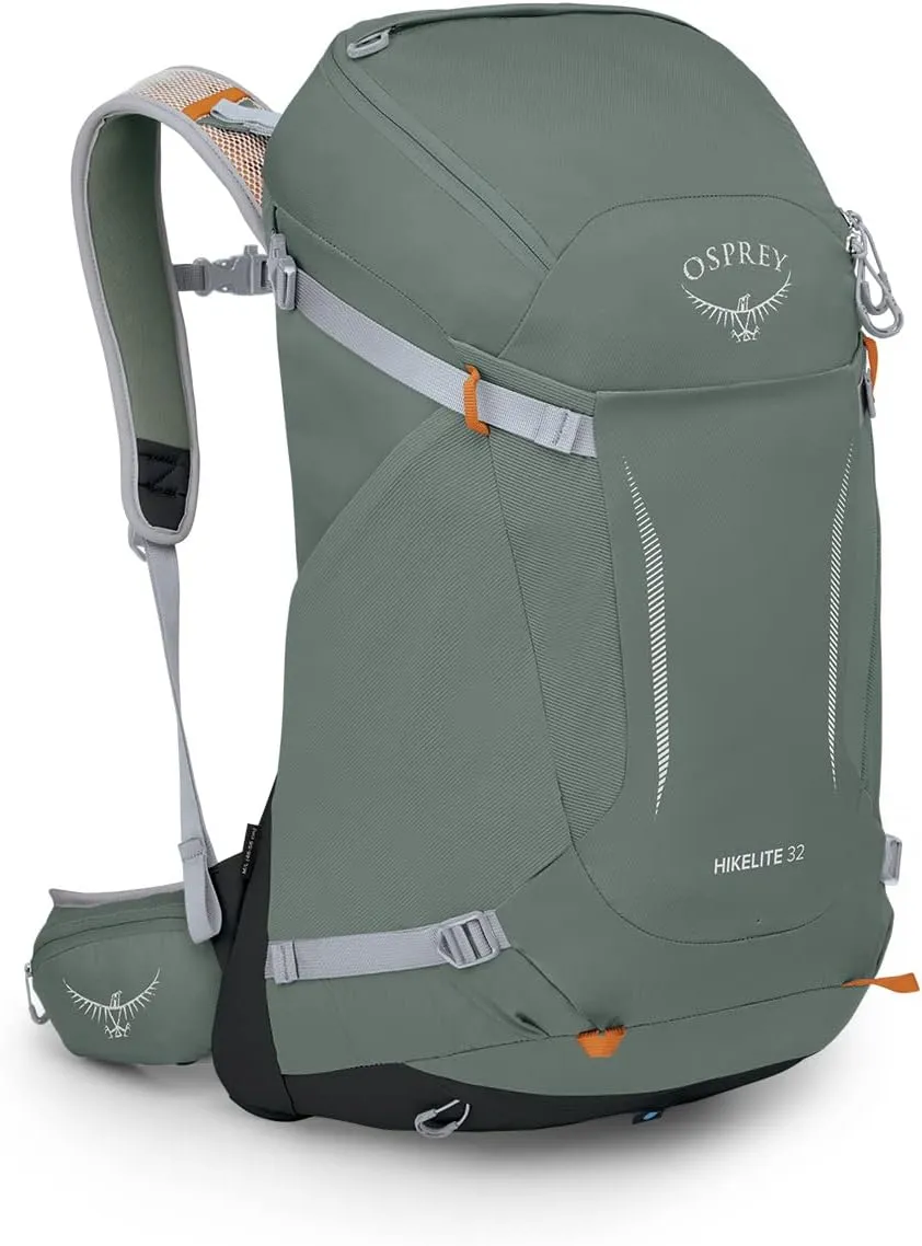 Osprey Hikelite 32L Unisex Hiking Backpack, Pine Leaf Green, M/L