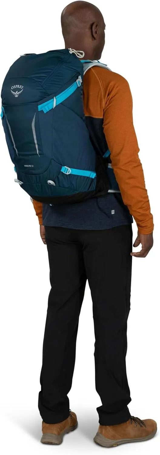 Osprey Hikelite 32L Unisex Hiking Backpack, Pine Leaf Green, M/L