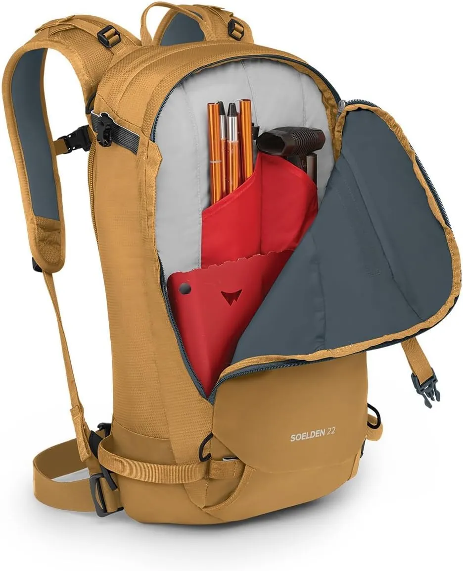 Osprey Soelden 22L Men's Ski and Snowboard Backpack, Artisan Yellow