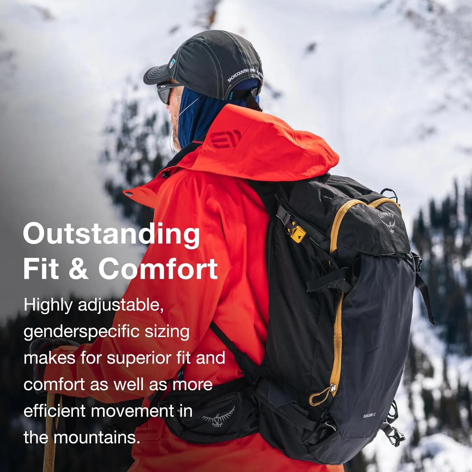 Osprey Soelden 22L Men's Ski and Snowboard Backpack, Artisan Yellow