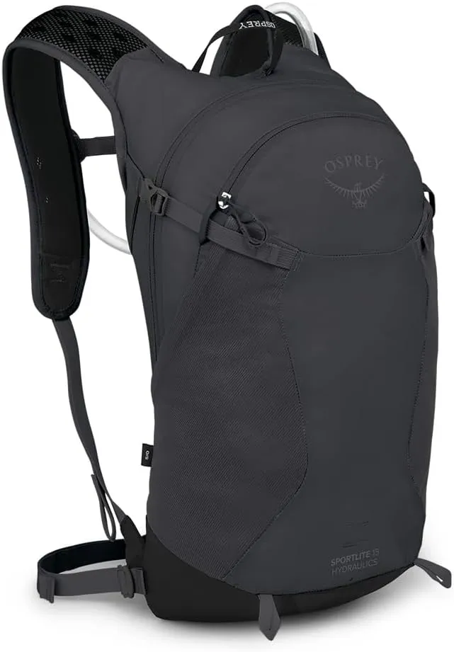 Osprey Sportlite 15L Unisex Hiking Backpack with Hydraulics Reservoir, Dark Charcoal Grey