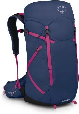 Osprey Sportlite 30L Unisex Lightweight Hiking Backpack, Alkaline/Hotspot Pink, M/L