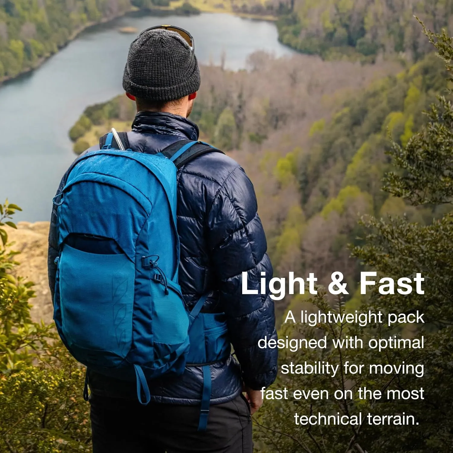 Osprey Talon 26L Men's Lightweight Hiking Backpack with Hipbelt, Black/Coal Grey