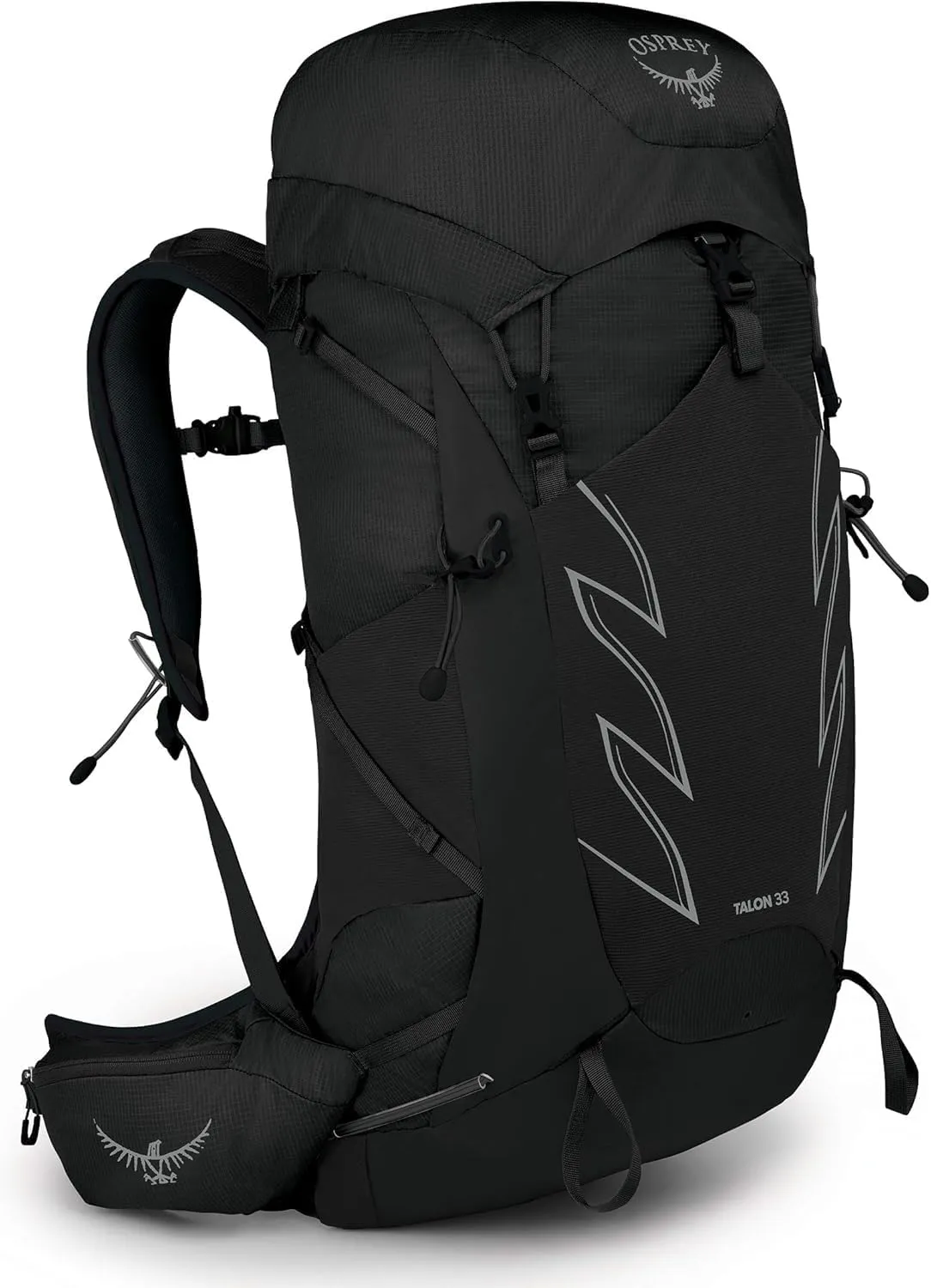 Osprey Talon 33L Men's Hiking Backpack with Hipbelt, Stealth Black, Large/X-Large