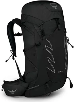Osprey Talon 33L Men's Hiking Backpack with Hipbelt, Stealth Black, S/M
