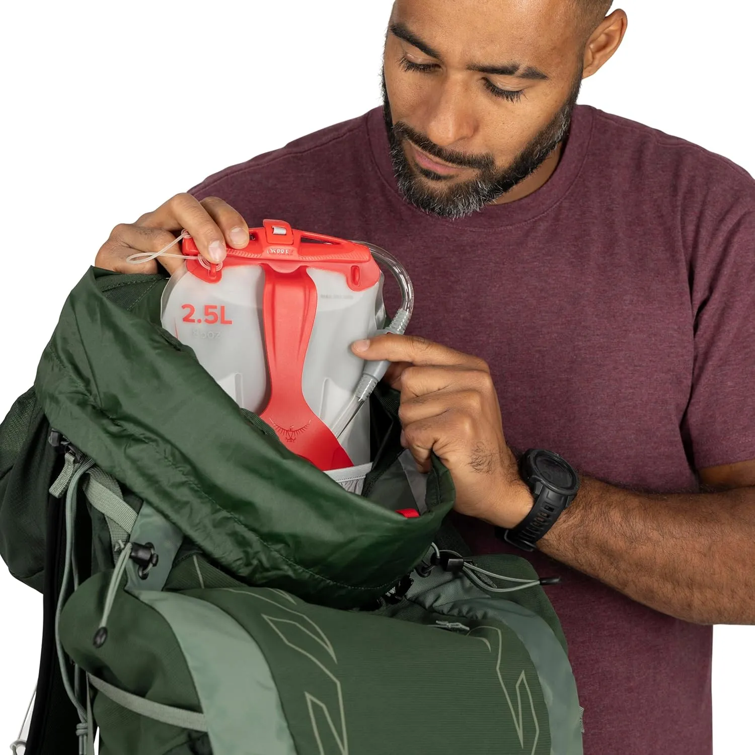 Osprey Talon 33L Men's Lightweight Hiking Backpack with Hipbelt, Green Canopy/Pine Leaf