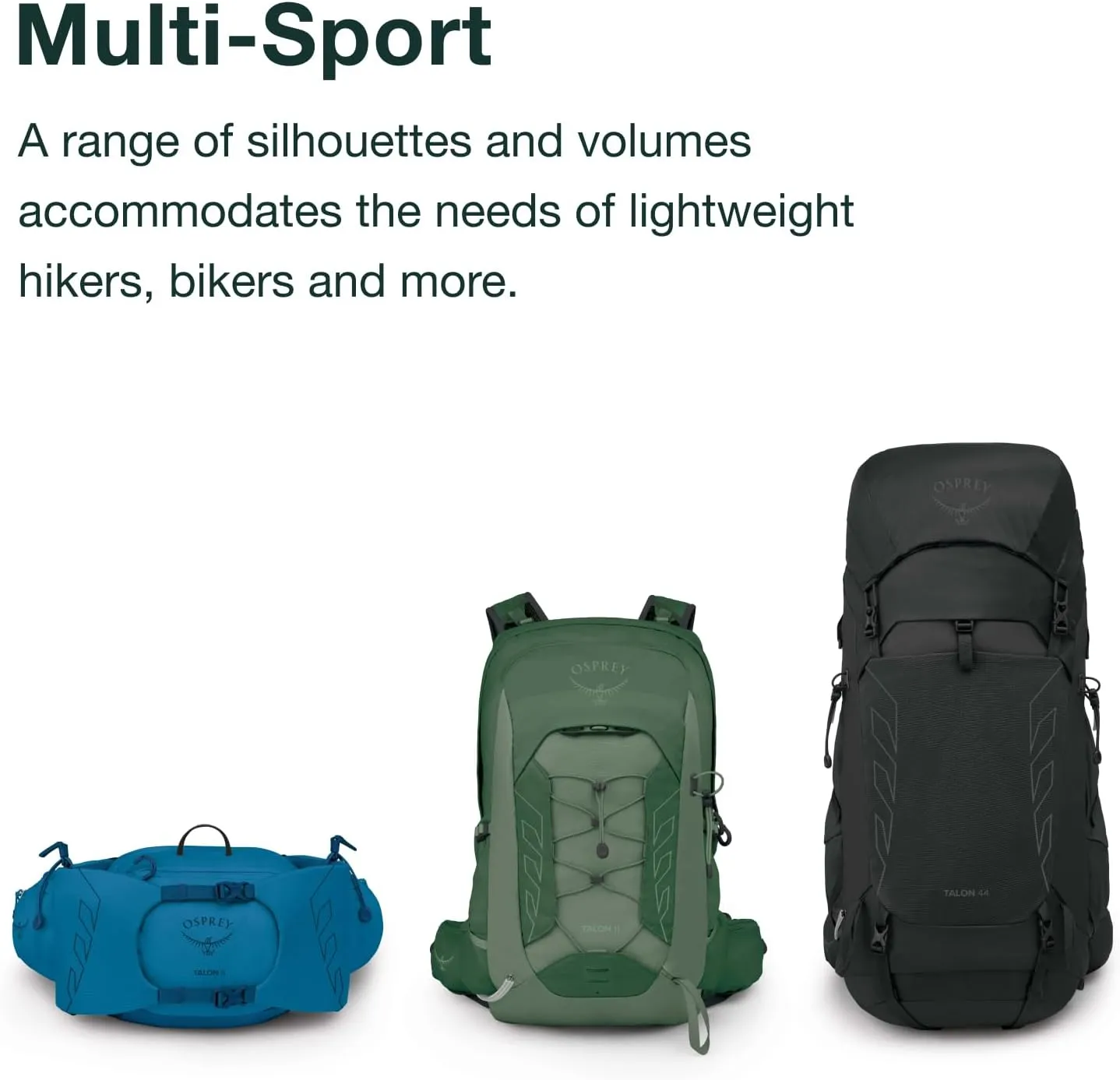 Osprey Talon 33L Men's Lightweight Hiking Backpack with Hipbelt, Phantom Grey/Dark Charcoal
