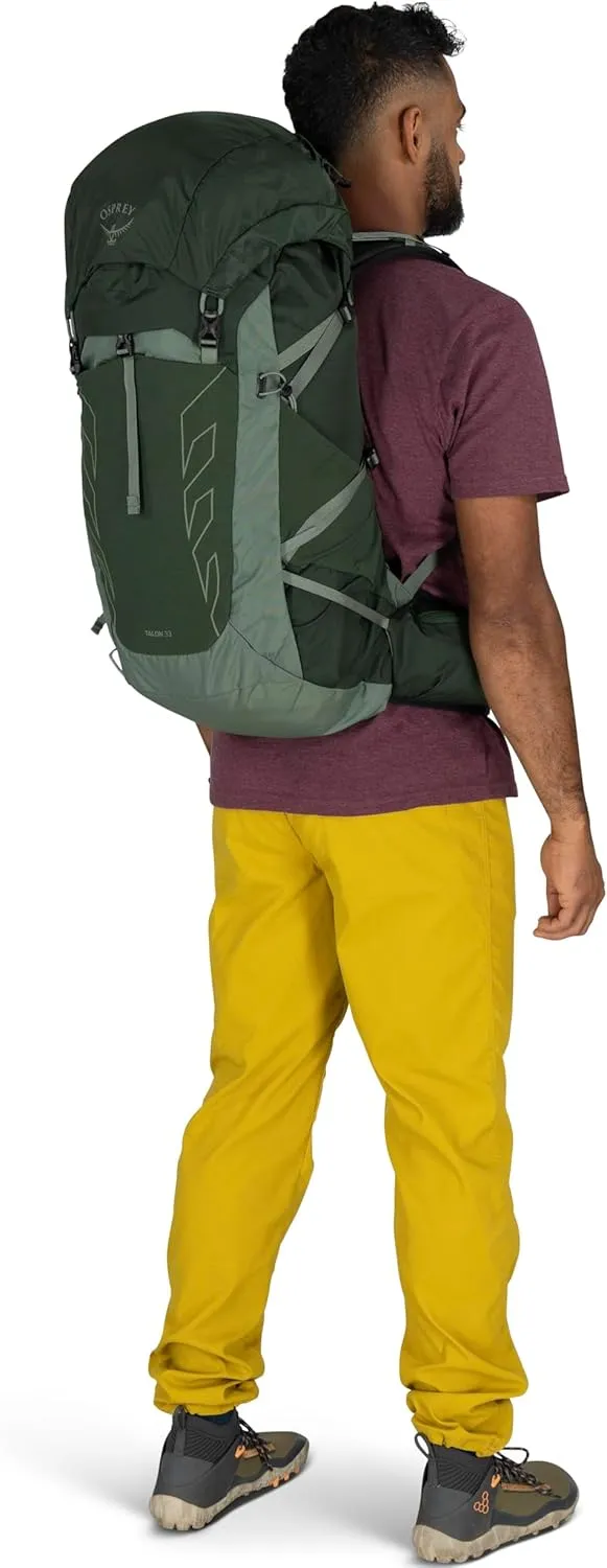 Osprey Talon 33L Men's Lightweight Hiking Backpack with Hipbelt, Phantom Grey/Dark Charcoal