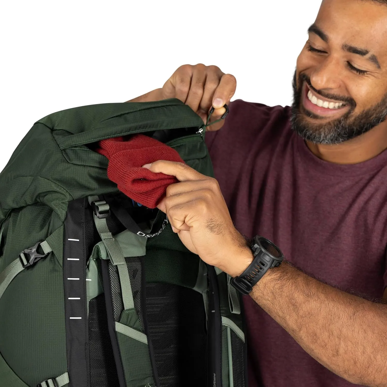 Osprey Talon 33L Men's Lightweight Hiking Backpack with Hipbelt, Phantom Grey/Dark Charcoal