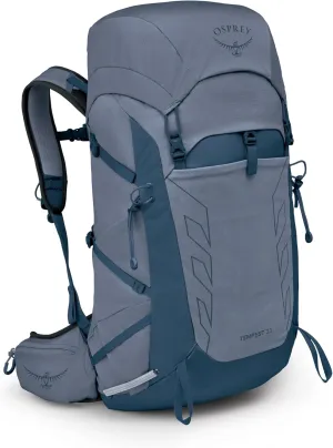 Osprey Tempest 33L Women's Lightweight Hiking Backpack with Hipbelt, Anchor Blue/Atlas