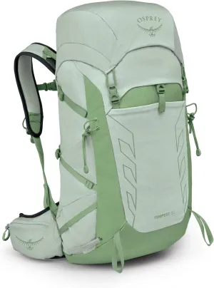 Osprey Tempest 33L Women's Lightweight Hiking Backpack with Hipbelt, Frosty Mint Green/Botanica