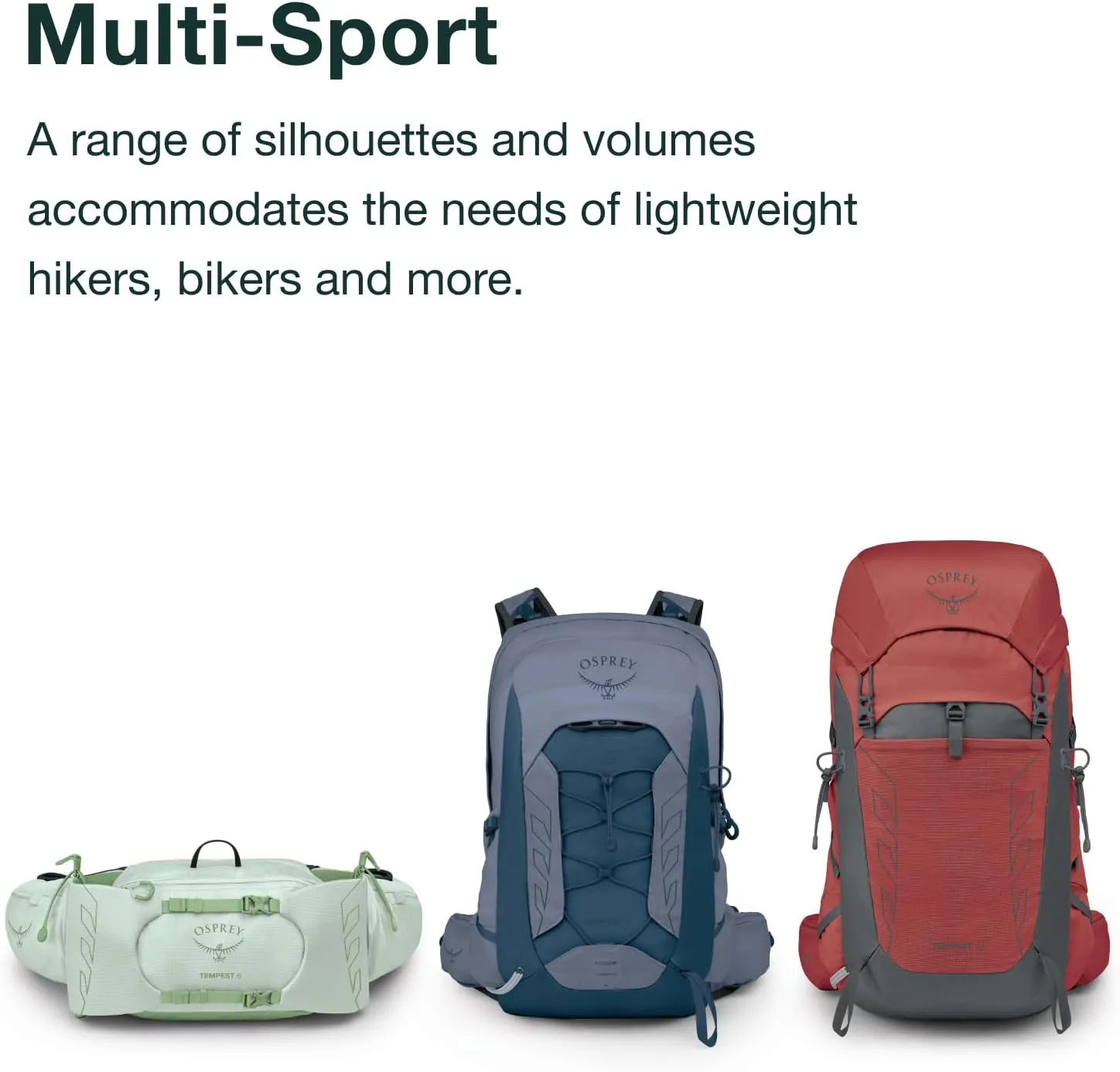 Osprey Tempest 33L Women's Lightweight Hiking Backpack with Hipbelt, Red Pampas/Coal Grey