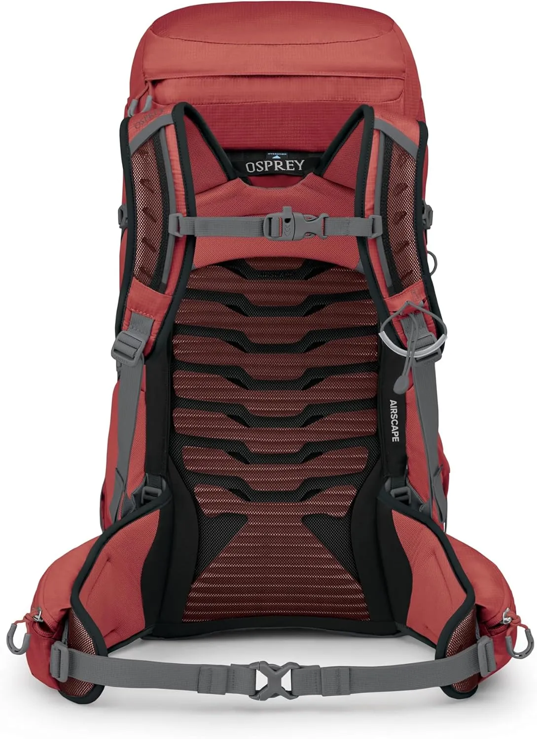 Osprey Tempest 33L Women's Lightweight Hiking Backpack with Hipbelt, Red Pampas/Coal Grey