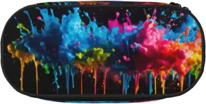 Paint Splatter Backdrop Print Simple rectangle Pen bag Storage case for Office supplies,cosmetics,toiletries