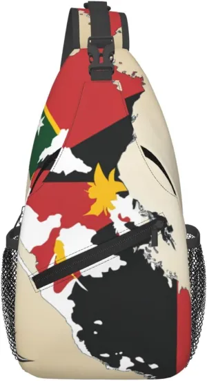 Papua New Guinea flag map02 Foldie Crossbody Bag for Men and Women - Durable and Functional Anti Theft Crossbody Bags