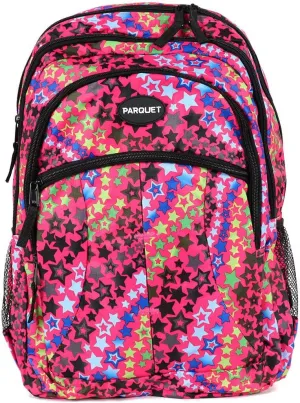 Parquet Travel Backpack For Outdoors,Luggage,Laptops - Adults Sports Bookbag, Stars, (Pink)