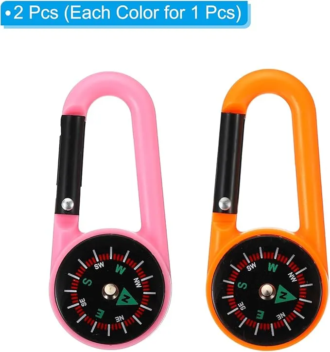 PATIKIL Compass, Buckle Compass Keychain Waterproof Survival Pocket Compass for Hiking