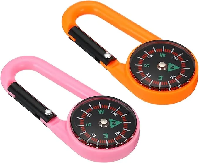 PATIKIL Compass, Buckle Compass Keychain Waterproof Survival Pocket Compass for Hiking