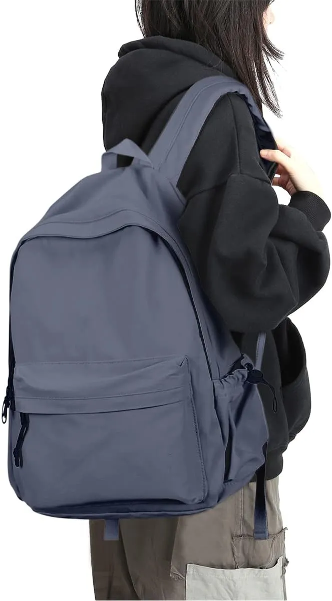 PAUBACK School Backpack for Girls Water Resistant High School Book Bag Simple Backpack for Teens Boys Girls, Lightweight Simple Middle School Back Pack Daypack