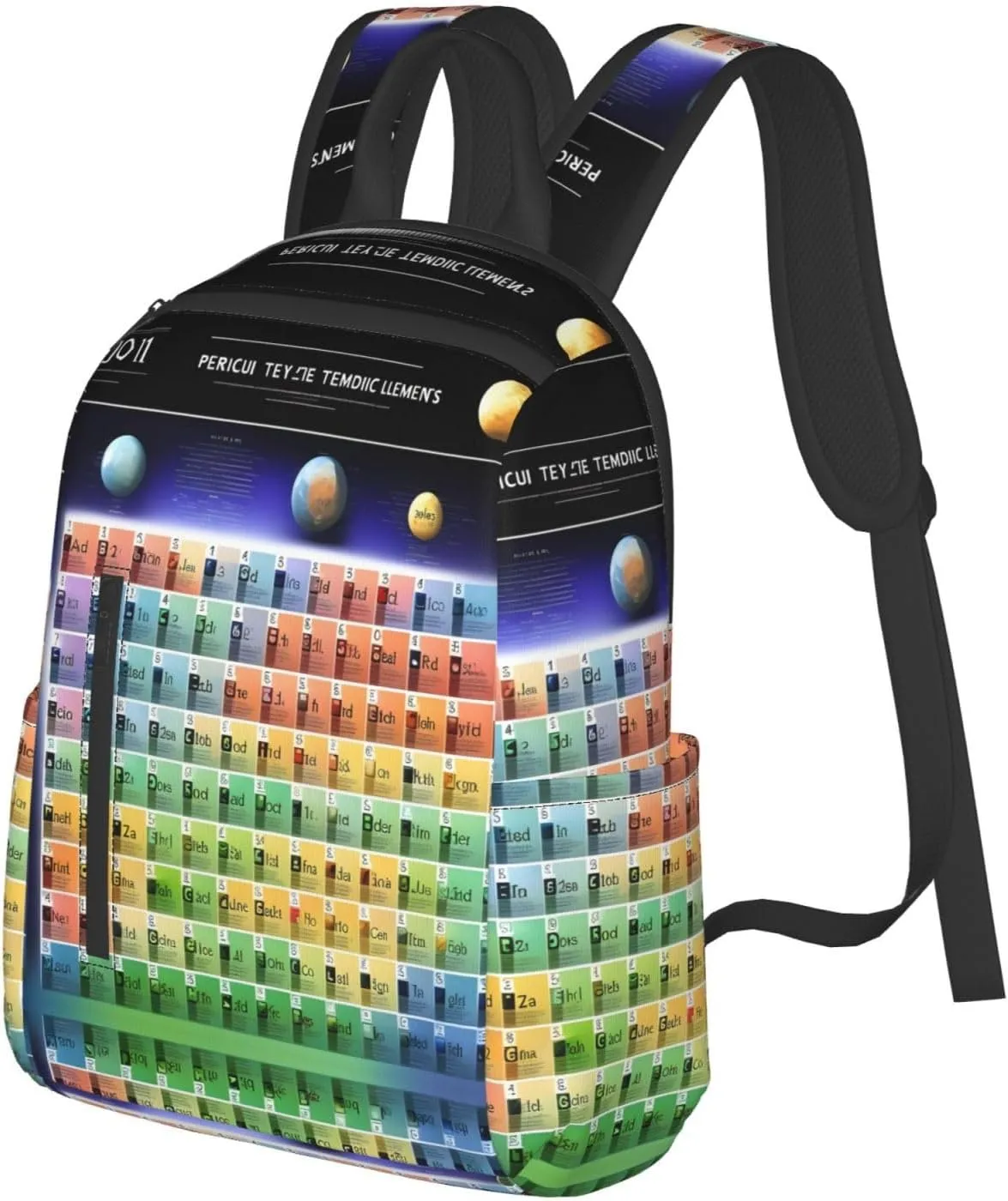Periodic table of elements print Lightweight Laptop Backpack Travel Daypack Bookbag for Women Men for Travel Work