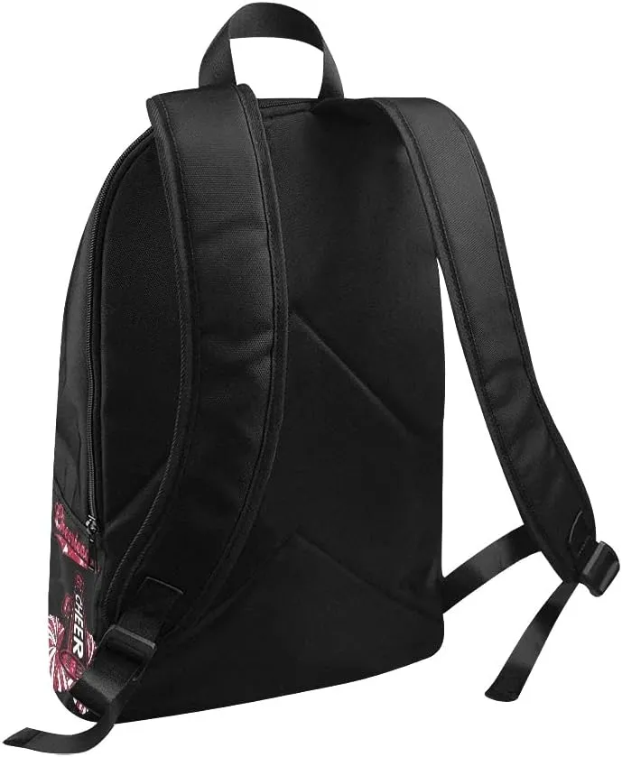 Personalized Cheer Red Cheerleader Backpack with Name Custom Travel Daypack Bag for Man Woman Gifts