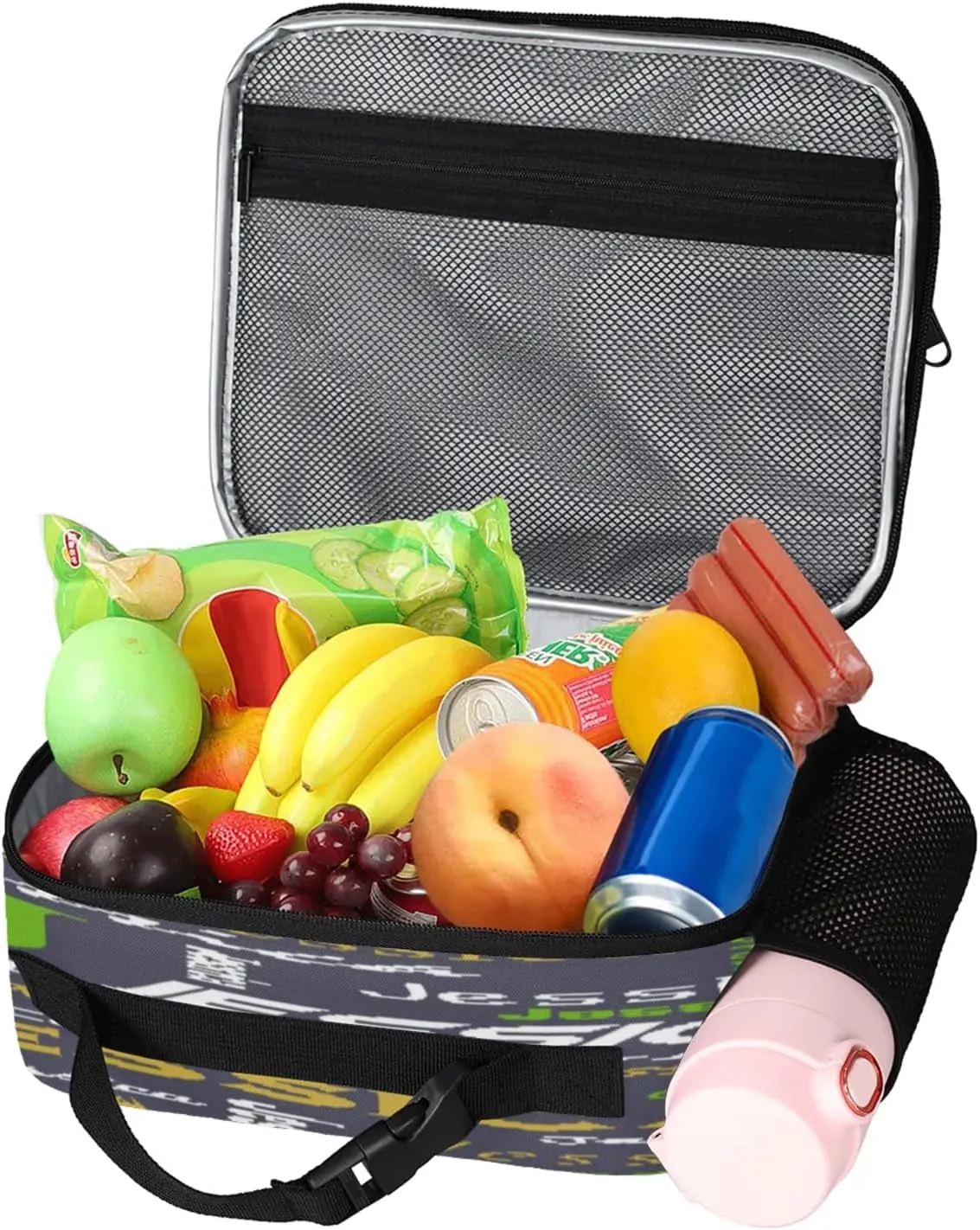 Personalized Name Backpack with Lunch Box Sets, Portable Custom Backpacks Casual Daypack Lunch Bag for Women Men Unisex, Lightweight Dark Gray Bags