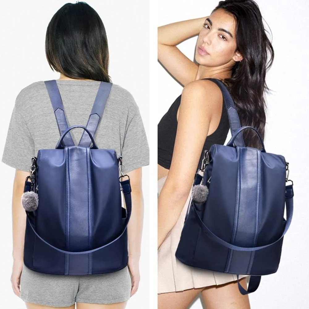 PINCNEL Women Backpack Purse Waterproof Nylon Anti-theft Rucksack Lightweight Shoulder Bag