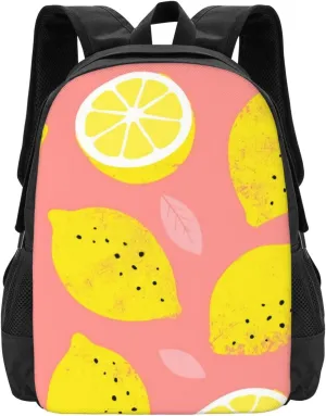 Pink Lemon Lightweight Packable Backpack Travel Casual Large Capacity Daypack Foldable Backpack For Men Women
