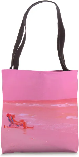 Pink sunset beachy day pillow Tote Bag
