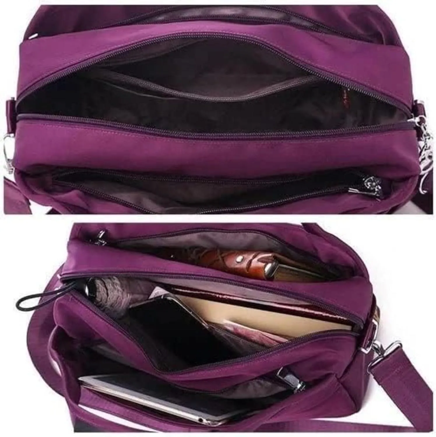 Pleteffect Prosiperity Blaciokamith Soft Side Lightweight Underseat Tote Bag, Simple Waterproof Multi-Pocket Crossbody