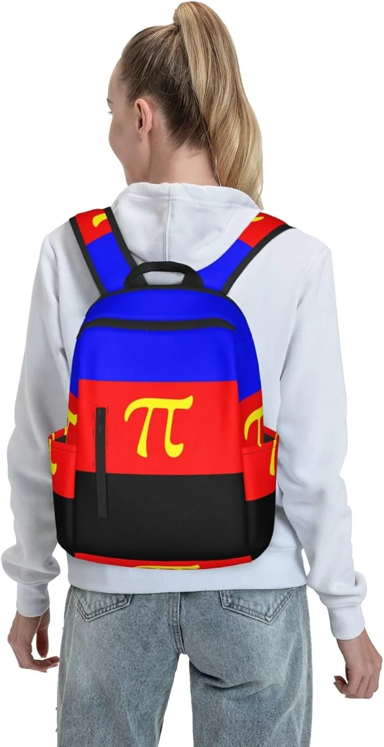 Polyamory Pride Flag Travel Laptop Backpack Casual Backpacks Double Shoulder Daypack Notebook Rucksack Work Bags Sports Bag for Hiking Camping Beach