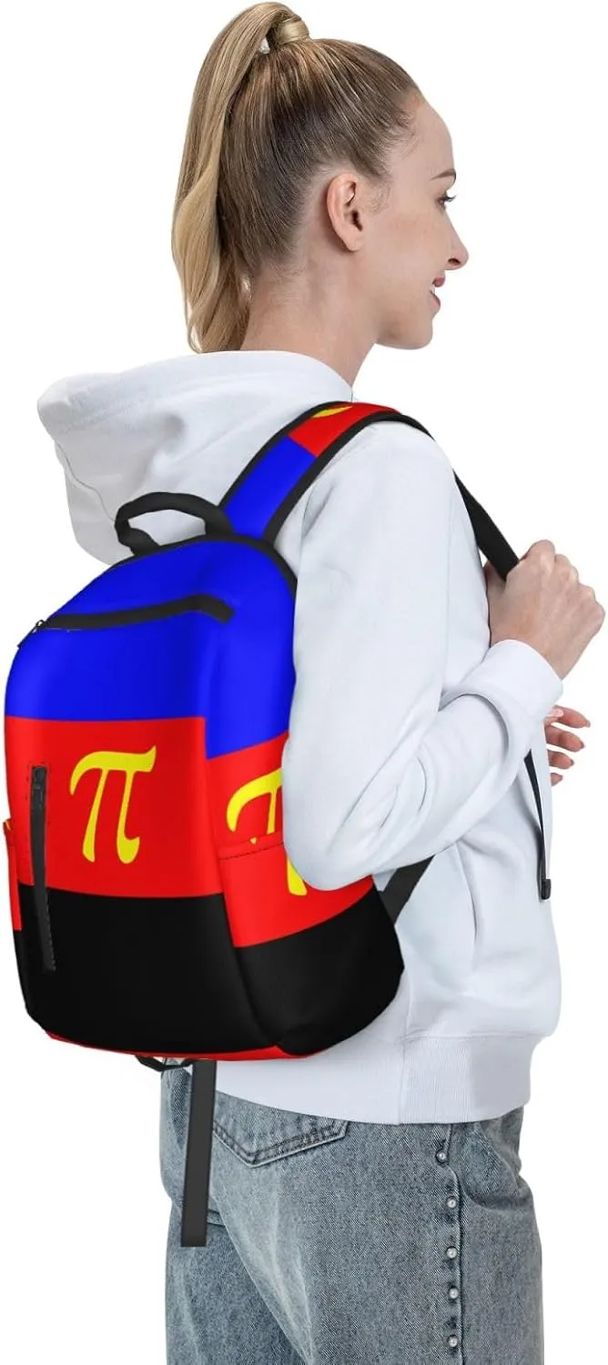 Polyamory Pride Flag Travel Laptop Backpack Casual Backpacks Double Shoulder Daypack Notebook Rucksack Work Bags Sports Bag for Hiking Camping Beach
