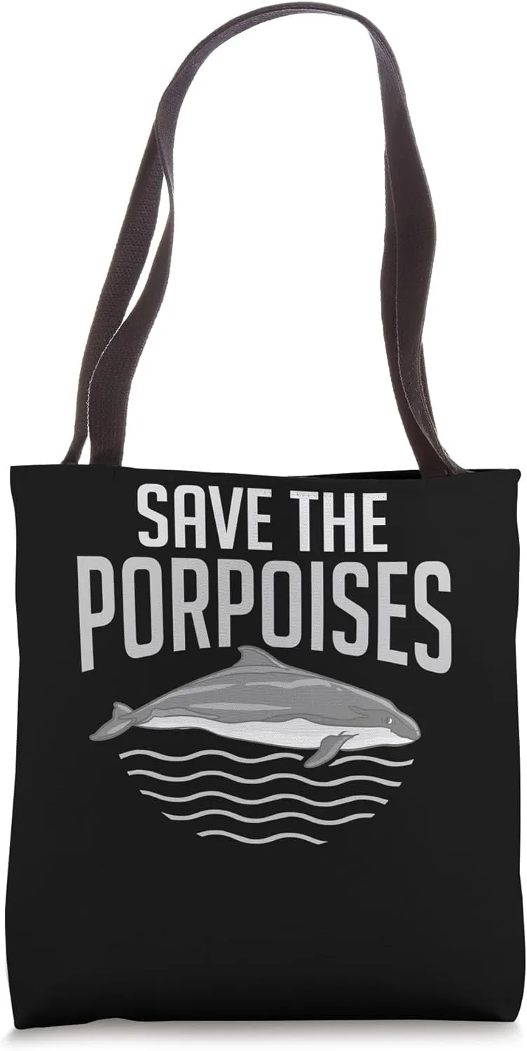 Porpoise Whale Funny Marine Mammal Animals Tote Bag