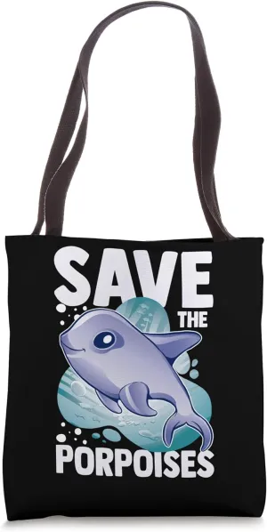 Porpoise Whale Funny Marine Mammal Animals Tote Bag