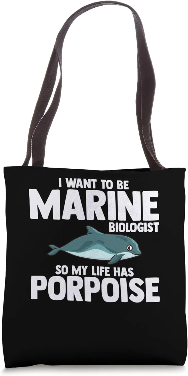 Porpoise Whale Funny Marine Mammal Animals Tote Bag