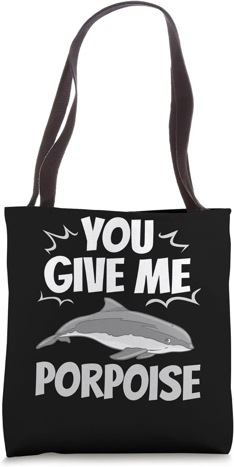 Porpoise Whale Funny Marine Mammal Animals Tote Bag