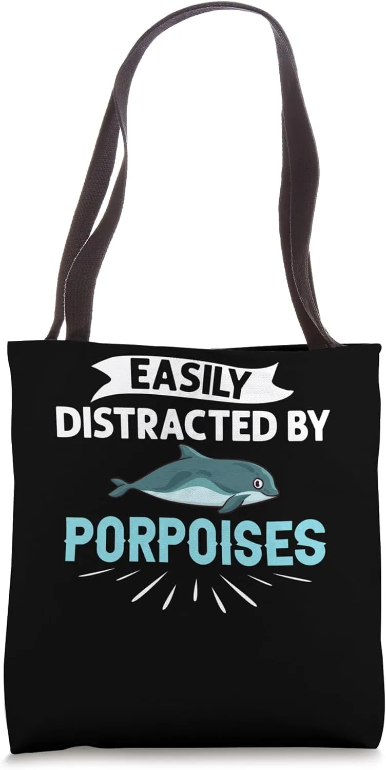 Porpoise Whale Funny Marine Mammal Animals Tote Bag