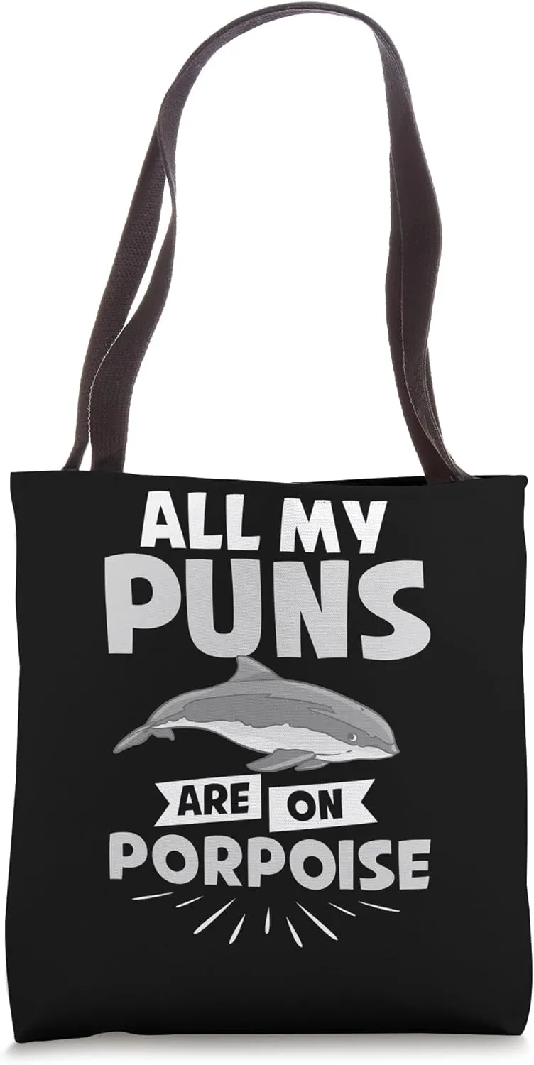Porpoise Whale Funny Marine Mammal Animals Tote Bag