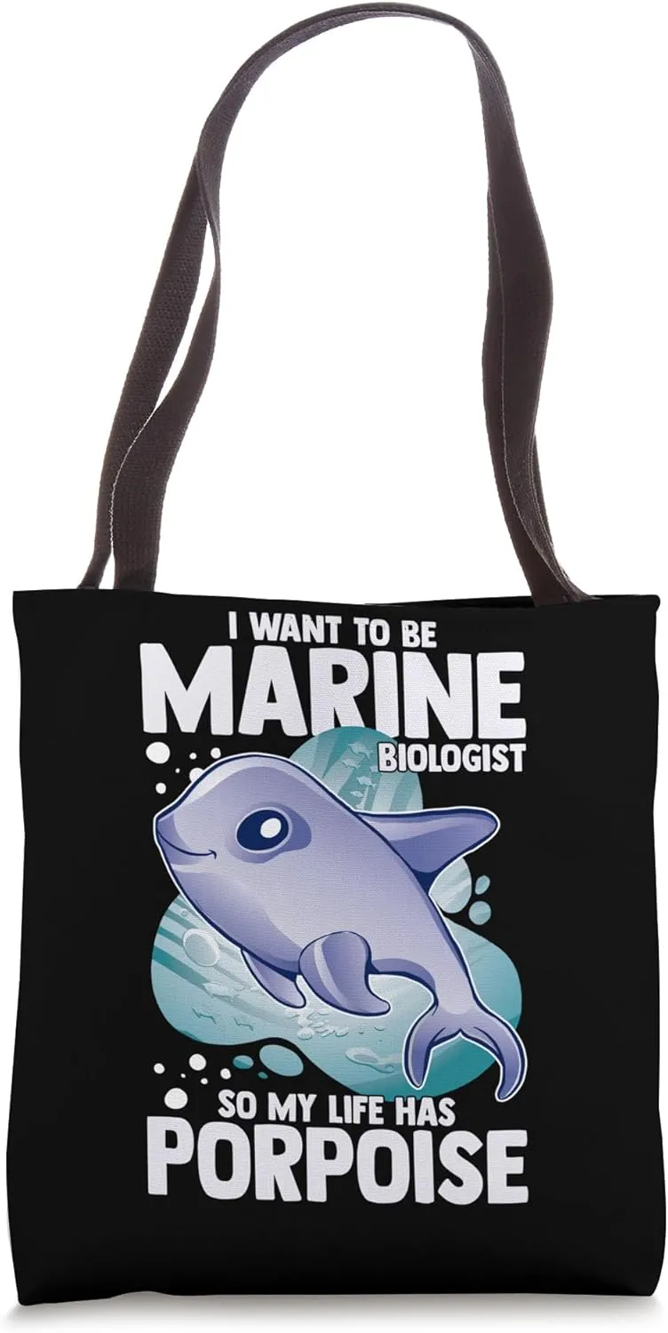 Porpoise Whale Funny Marine Mammal Animals Tote Bag
