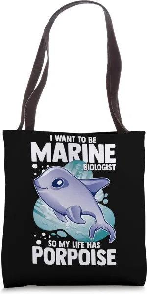Porpoise Whale Funny Marine Mammal Animals Tote Bag