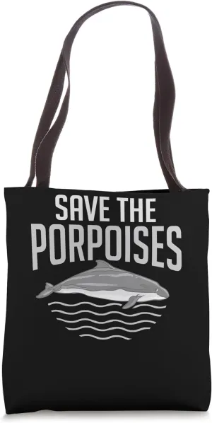 Porpoise Whale Funny Marine Mammal Animals Tote Bag