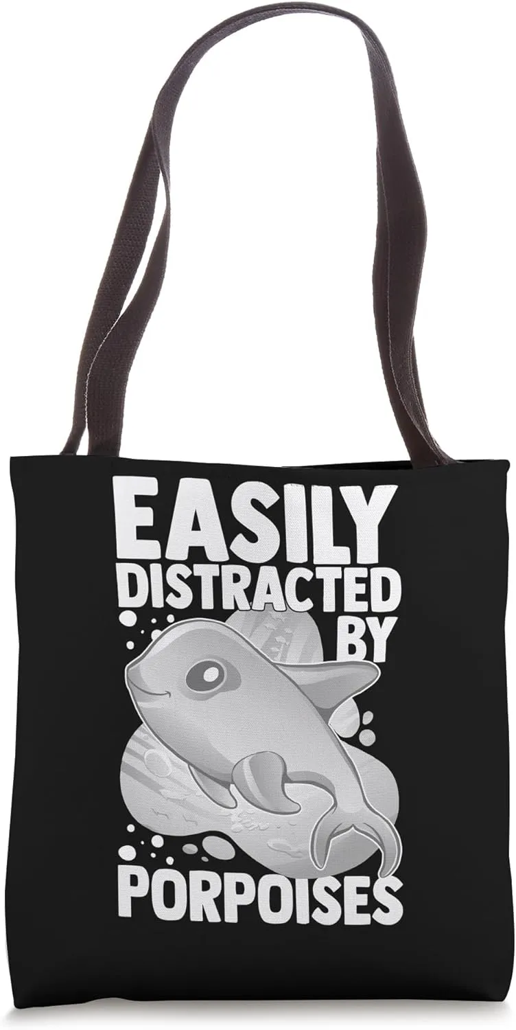 Porpoise Whale Funny Marine Mammal Animals Tote Bag
