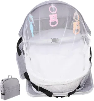Portable Bed Backpack Lightweight Folding Crib for Travel Convenient and Practical Bed Backpack for Outdoor Use and Family Adventures Dual Shoulder Bag
