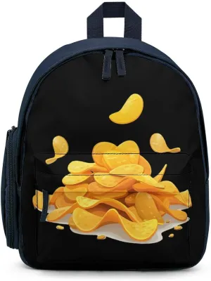 Potato Chips Funny Travel Backpack Lightweight Shoulder Bag Casual Daypack for Daily Business for Women Men