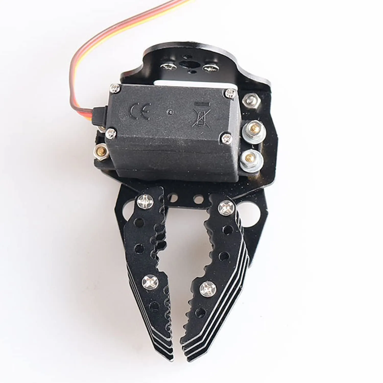Professional Metal Robot Arm/Gripper/Mechanical Claw/Clamp/Clip with High Torque Servo, RC Robotic Part Educational DIY for Arduino/Raspberry Pie, Science STEAM Maker Platform (Black)